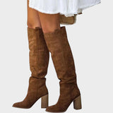 Diane | Magas Szárú Velúr Csizmák