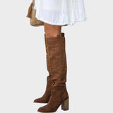 Diane | Magas Szárú Velúr Csizmák