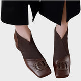 Abigail | Bőr Bokacsizma Rugalmas Betéttel