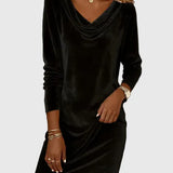 Zsófia - Laza Fazonú Velúr Ruha