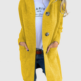 Gizel – Hosszú kötött kabát kapucnival 