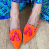 Elegans Pomponos mokaszin