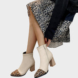 Diva | Leopard Mintás Lakk Csizma