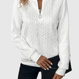 Amalie - Kötött pulóver cipzáras dizájnnal