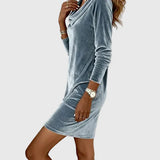 Zsófia - Laza Fazonú Velúr Ruha