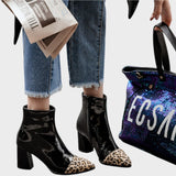 Diva | Leopard Mintás Lakk Csizma