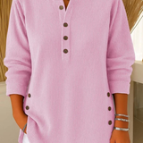 Eden | Henley Gombos Tunika Rózsaszín