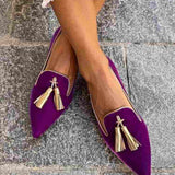 Elegans Pomponos mokaszin