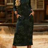 Elara | Virágmintás maxi ruha