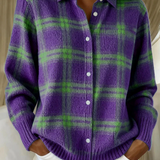 Nerava | Kockás Kötött Kardigán — Marlisle London