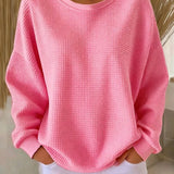 Elora | Texturált Rózsaszín Pulóver