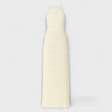 Adilin - Hosszú ruha, nyakpántos dekoltázzsal