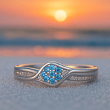 Ditte | Anello in argento blu
