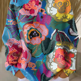 Luca ™ - Nagy színes virágokkal pulóver