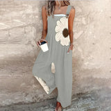 Kényelmes mintás kantáros nadrág