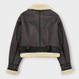 Bőr Rövid Dzseki Övvel 