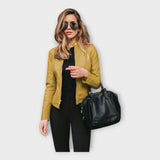 Bőrkabát Modern Szabással 