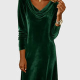 Zsófia - Laza Fazonú Velúr Ruha