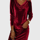 Zsófia - Laza Fazonú Velúr Ruha