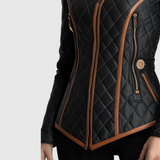 Klara - Stílusos dzseki steppelt varrásokkal és karcsú derékkal